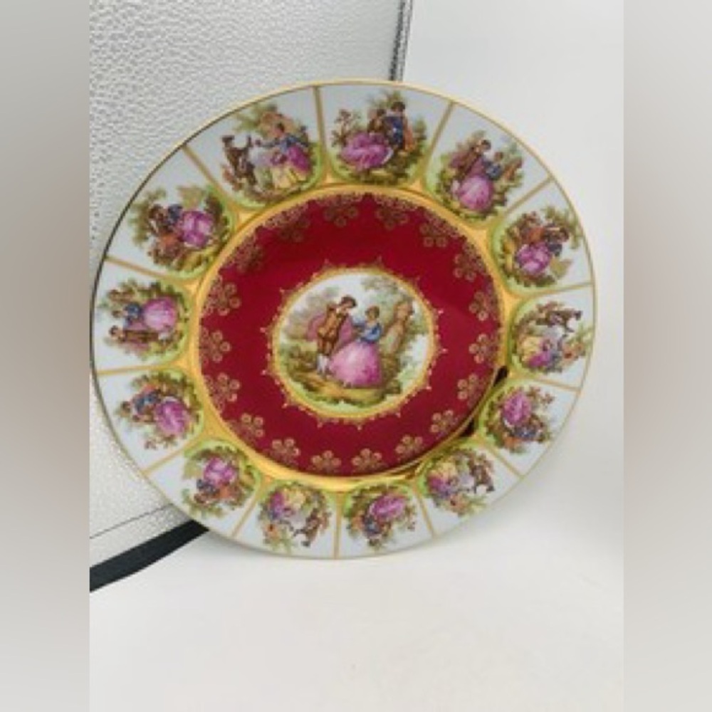 Vintage Fragonard Love Story Porcelain Plate 11" - Bavaria, Germany
